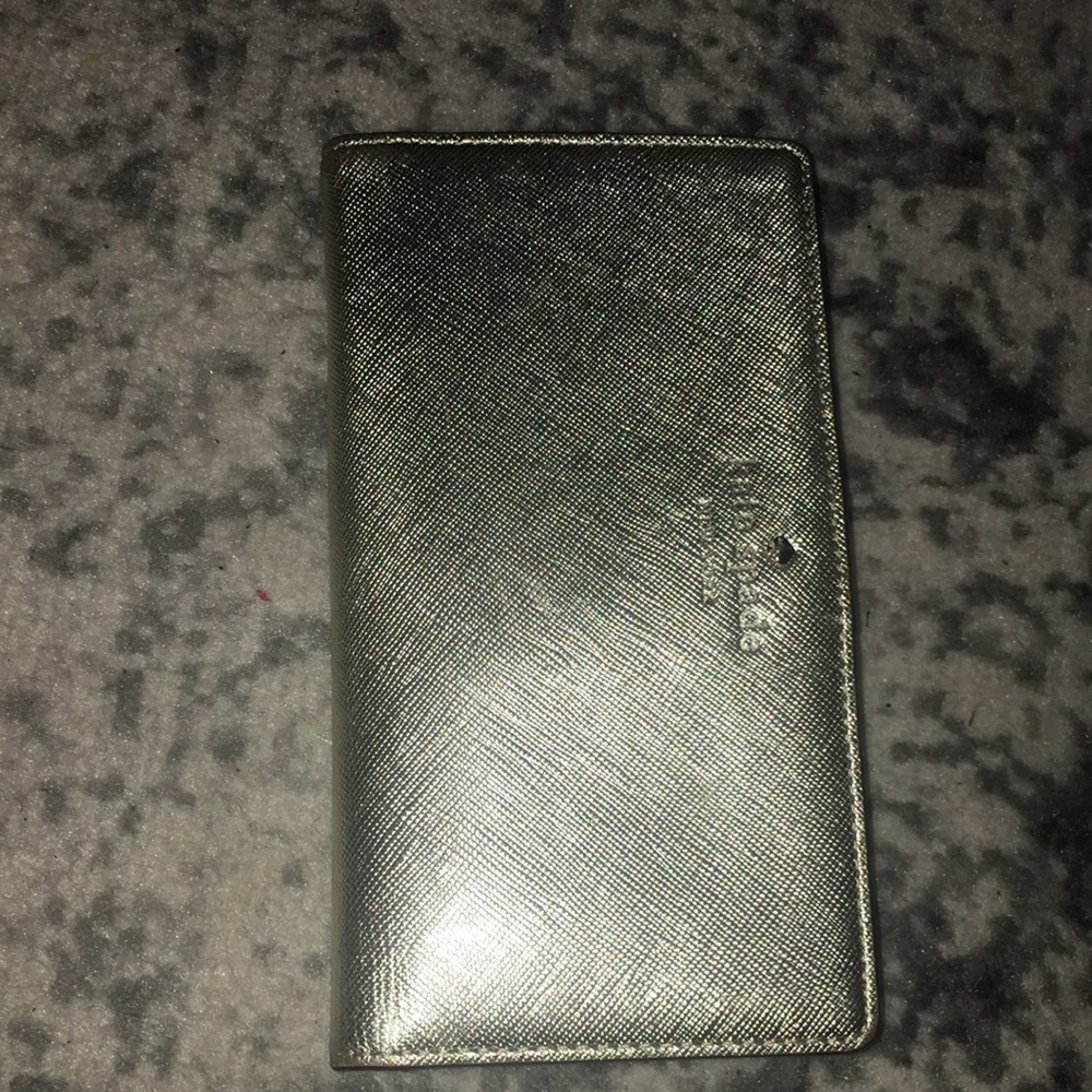 Kate Spade Gold Leather Bifold Wallet.